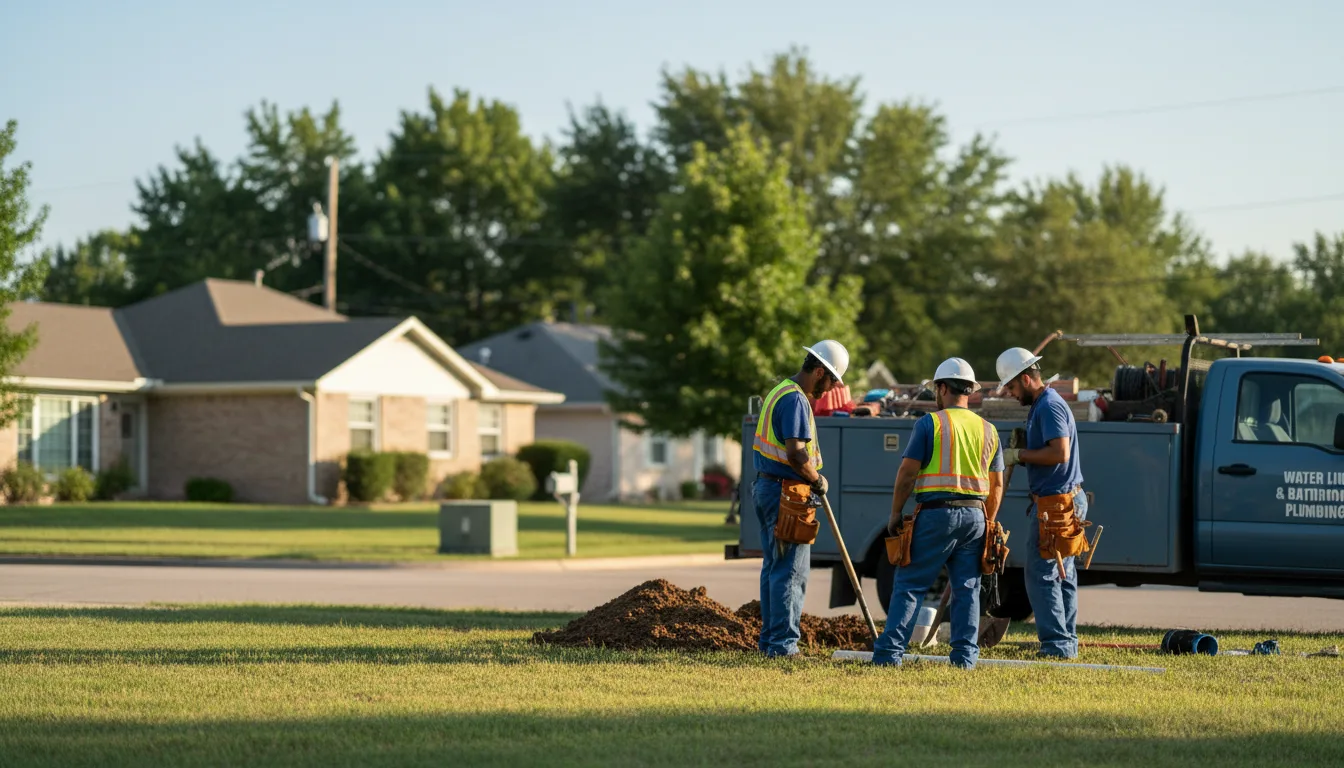 Residential water line and bathroom plumbing service in Closplint, KY